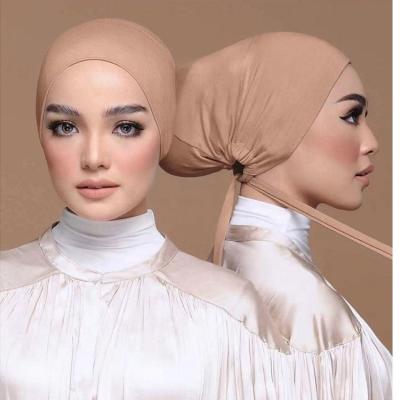 China Wholesale Modal Elastic Elastic Stretch Modal Stretch Modal Elastic Muslim Women Inners Women Undercaps Hood Turban Hood Cotton Hijab Back Hat for sale