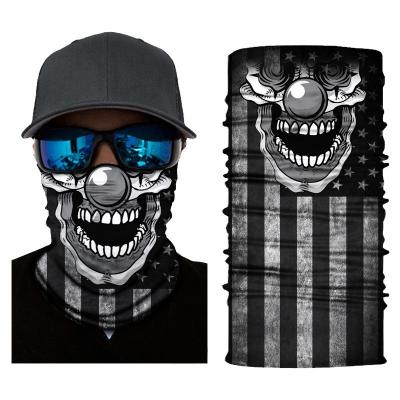 China New Design Muti-function Face Skull Flag Outdoor Tube Scarves Magic Scarf Tube Bandana for sale