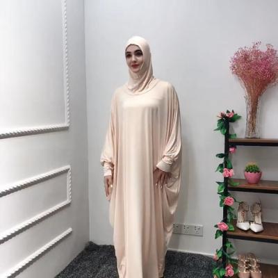 China Muslim Overhead Dubai Khimar Jilbab New Arrival Cotton/Polyester Women Prayer Hijab Abaya Long Robe Wholesale Islamic Clothing 2 Pieces for sale