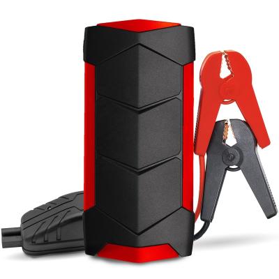 China Factory 10000mAh Car Jump Starter QC18W Quick Car Charger with Dual Alarm USB Safety Hammer Compass Red and Blue Light for sale