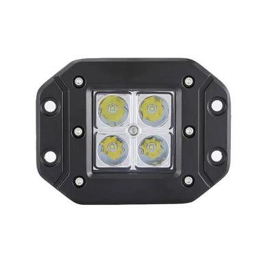 China Hot Sale 3inch 12W LED Work 12V 24V Drive Light Amp Aluminum+LED Flush Mount Pods For Motorcycle Tractor Boat Off Road 4WD 4x4 Truck for sale