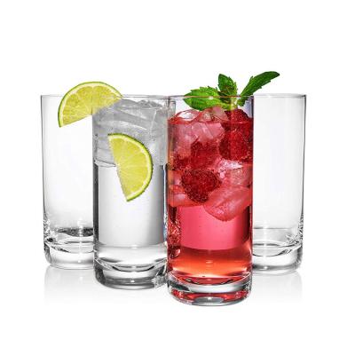 China Hot Sale Custom Made High Clear 14.2oz Ball Glass Water Tall Viable Tall And Slim Drinking Glass Cup for sale