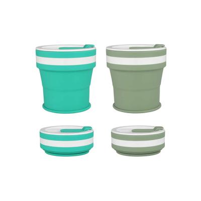 China Wholesales Food Grade Silicone Viable Portable Collapsible Travel Cup Collapsible Water Cup for sale