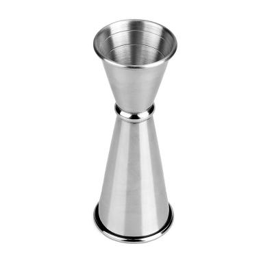 China Stocked 1/2oz 30/60ml Copper Plated Stainless Steel Measuring Cups Jigger For Home Bar Coffee Shake Wine for sale