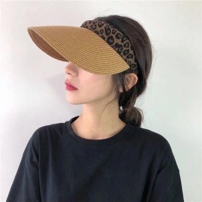 China Wholesale Striped Womens Summer Peaked Hats Wide Brim Straw Sun Visor Hats for sale