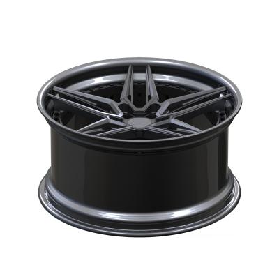 China Customzied Forged Two slice forged deep lip 4x100 16 inch rims black forging wheels for sale