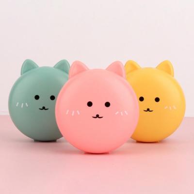 China Portable USB Rechargeable Mini Pocket Makeup Mirror Small Cat LED Light +Mirror Fan +Fan Beauty Sufficiency Cute Light Fan for sale