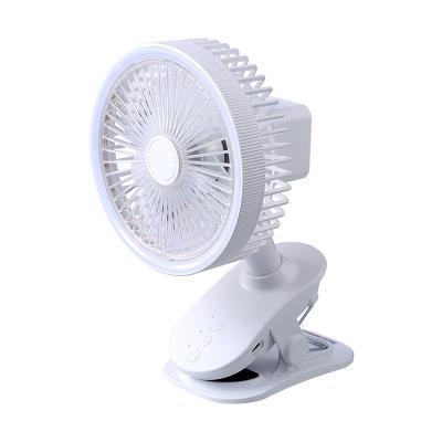 China Clip Fan With Night Light Summer Air Cooling Desktop Fan The Small Mini Oscillating Clip Fan Rechargeable With Night Light for sale