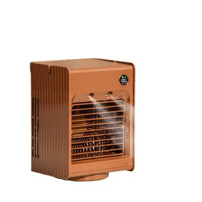 China Night Light Home Appliance Portable Desktop Rechargeable Small Personal Air Conditioner Cooler Fan for Room for sale