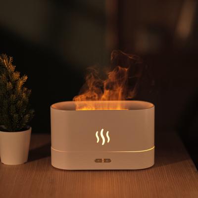 China Smell Comfortable Simulation Flame Essential Oil Diffuser 180ML USB Ultrasonic Aroma Diffuser Air Humidifier for sale