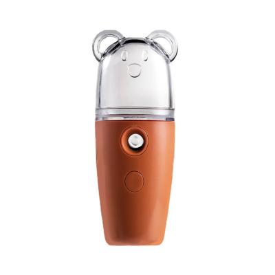 China Moisturizer Cartoon Bear Beauty Skin Care Mini Spray Electric Water Fine Nano Facial Mist Sprayer for sale