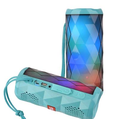 China Phone Function BT 5.0 Loudspeaker Subwoofer Seven Color LED Flashing Outdoor Wireless Portable Speaker With Fm Radio for sale