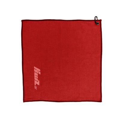 China Factory direct sale QUICK DRY Microfiber waffle weave sports golf towel with zipper pocket for sale