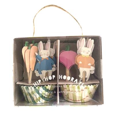 China Wholesale Cake Decorating Christmas Decorative Craft Picks Bunny Cupcake Kit Cupcake Topper for sale