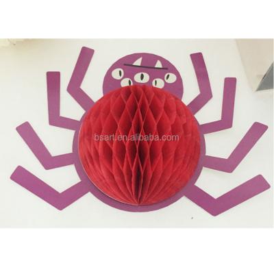 China Halloween Honeycomb Tissue Paper Spider Honeycomb For Party Decoration All Sizes Are Available for sale