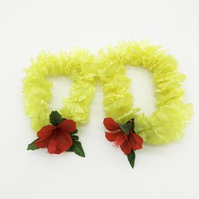 China Hawaiian party decoration fabric artificial flower hot sale flower leu for sale