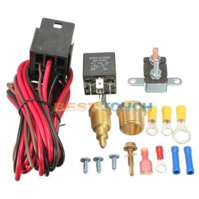 China Plastic and Metal Model 5-210195 210-195 Degree Radiator Motor Fan Thermostat Kit Temp Sensor Electric Temperature Switch 60 Amp Relay for sale