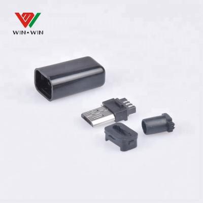 China Power Assembly 5 Pin Micro USB Male Connector for sale