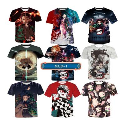 China Men's Demon Slayer Shirt Hop Hop T-shirt Anime Unisex T-shirt 3D Print QUICK DRY Shirt For Men Tops Tees for sale