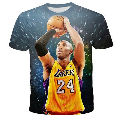 China High Quality Bryant Jersey Printing Mens Sport Gym Fitness Anti-Shrink T-Shirt for sale