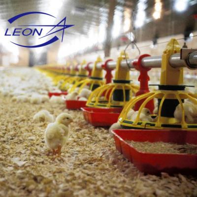 China Chicken Farm Leon Full Automatic Broiler Pan Feeding System for sale