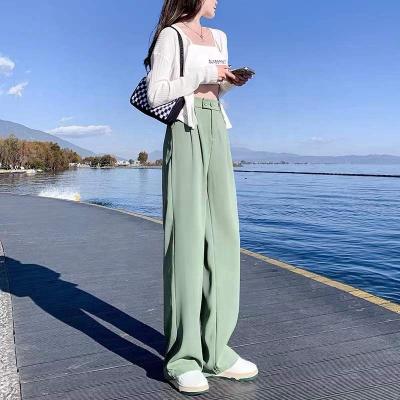 China Biouyi Spring Sale Long High Leg Knickers Women's Casual Anti-pilling Pants American Hot Loose Wide Leg Pants For Ladies for sale