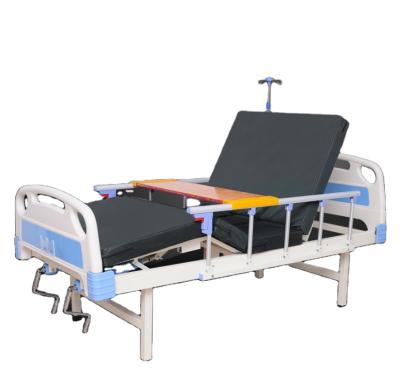 China Manual Easy Operate ABS Manual Normal Beds Headboard Cheap Price Hospital Patient Beds for sale