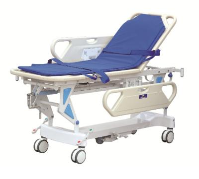 China Comfortable Emergency Chambers And 1 YEAR Manual Metal Multifunctional Steel Plastic Steel Plastic Stretcher Transfer Clinics Patient Free Spare Parts for sale