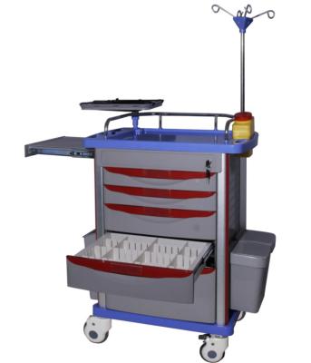 China Hot Sale Cool Cool Ce&ISO Emergency Hospital Easy Cleaning Medical Trolley for sale