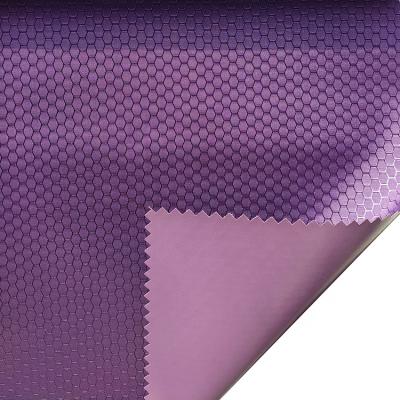 China Tear-resistant 100% Polyester Textile Purple PVC Coated Football Plaid Oxford Fabric for sale