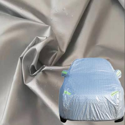 China 100% waterproof silver waterproof coating polyester taffeta fabric for car cover for sale