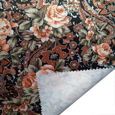 China China supplier waterproof polyester printed flowers taffeta fabric for fabric lining for sale