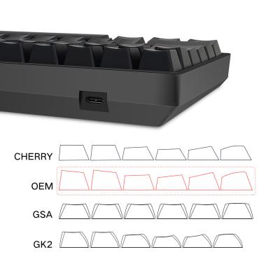 China Hot-swappable Black SK96 Silicone Gray Red RGB Gateron Keycap Fashionable Switches Mechanical Keyboards for sale