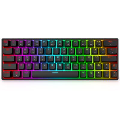 China Gateron Switch Skyloong SK64/GK64 ABS Backlit Gaming Keycaps 60% MAC Keyboard RGB ABS Mechanical Keyboard for sale