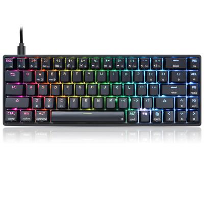 China LAPTOP SK71 PBT sublimation keytop mini mechanical keyboard backlight gateron RGB switches game programmed keyboard for sale