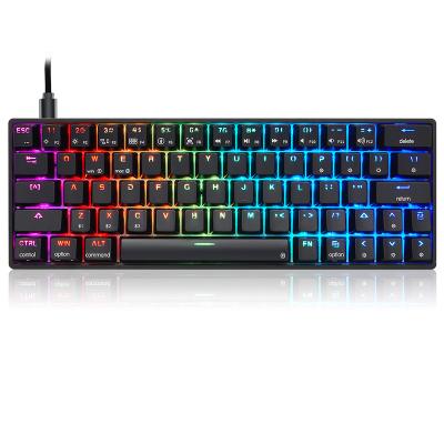 China ABS Plastic SK64 Gateron Optical Switches Double Drawn 60% RGB Keycaps Gaming Mechanical Keyboards for sale