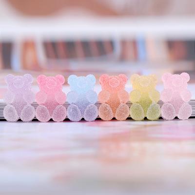 China Nail Art Decoration Kawaii Candy Bear Heart Nail Art Charms Cute Bear Resin 3D Nail Decor Cartoon Dog/Rabbit Japanese Anime Nail Design Accessories for sale