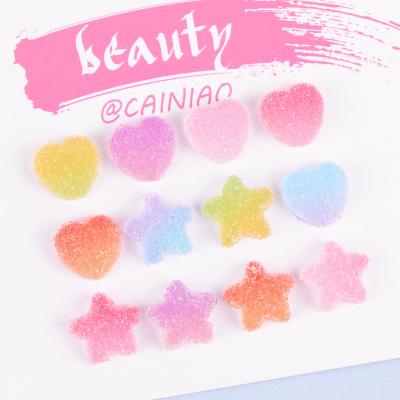 China Candy Bear Heart Nail Art Decoration 10Pcs/bag Kawaii Candy Bear Heart Nail Art Charms Happy Flower Jelly Resin Nail Art Decoration 10Pcs/bag Sweet Mix Candy 3D Nail Decoration DIY Nail Accessories for sale