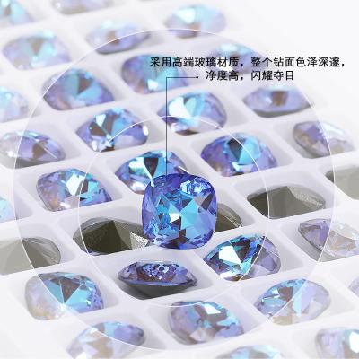 China Nail Charms Exquisite Rhinestones Jewelry 10mm 45pcsK9 Crystal Nail Charms Unique Square for Nail Art Decoration Multi-Colors Giitter Gem Nail Parts for sale