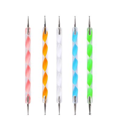 China 5 Pcs Point Drill Creasing Drill Pen Diamond Manicure Nail Art Manicure Pen Clay Double Head Point 5Pcs/set DIY Diamond Painting Pen Tool Rhinestones for sale