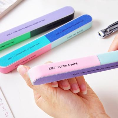 China Professional Nail Buffer Folder Nail File Sand Buffing Creative Printing Sanding Hexagon Polishing File Nails Tool For Salon for sale