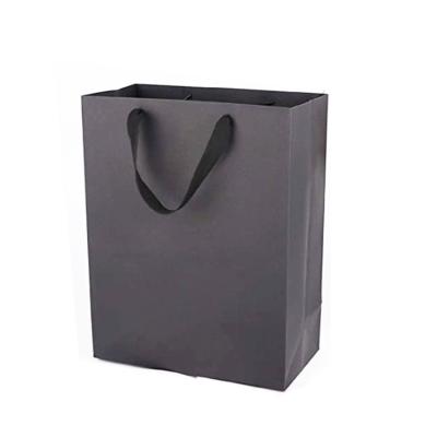 China Fordable Recyclable Wholesale Black Logo Woman Mailing Kraft Paper Custom Shopping Bags With Handle for sale