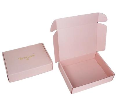 China Pink Red Corrugated Mailer Box Custom Printed  For Shoes Clothing for sale