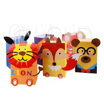 Cina Fabrica confezione carta kraft marrone sacchetto regalo sacchetti di carta animali in vendita