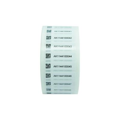 China Custom QR Code PVC Permanent Adhesive Seal Label Stickers With Logo And Shape Customization for sale