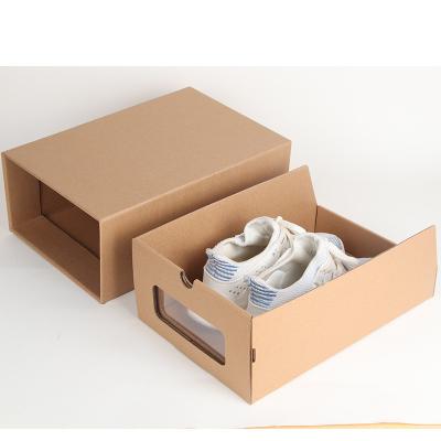 China Customized Single Side Coating Corrugated Shoe Boxes for Eco-friendly Packaging Needs for sale