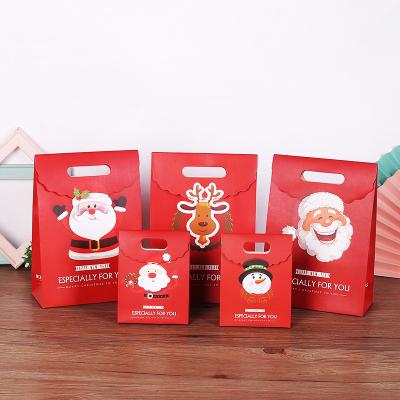 China Wholesale Spot Christmas Eve Exquisite Printed Gift Packaging Paper Bags for sale