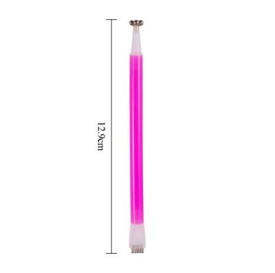 China Strip Flower Effect Nail Nail UV Gel 3D Line Art Dotting Tools Double Head Cat Eye Magnet Stick Pen for sale