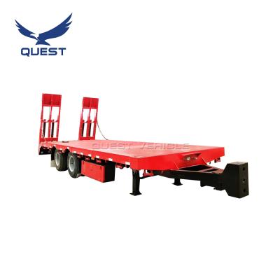 China Widely Used Small Lowbed Semi Trailer13t, 14T, 16T Axle Low Bed Semi Truck Optional Trailer For Sale China Size And Truck Brand Optional for sale