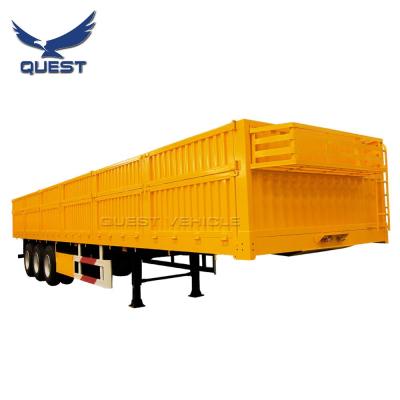 China Truck Trailer 3 Axle 40ft Side Panel Container Truck Trailer Towing Cargo Curtain Side Semi Trailer for sale